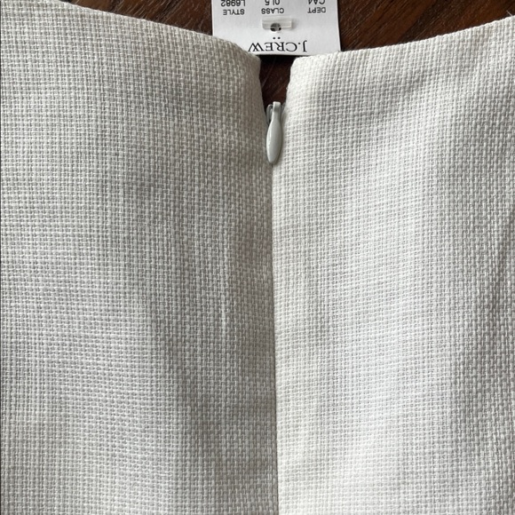 NWT J. Crew Cream Scalloped Mini Dress - Size 2 - Picture 9 of 11